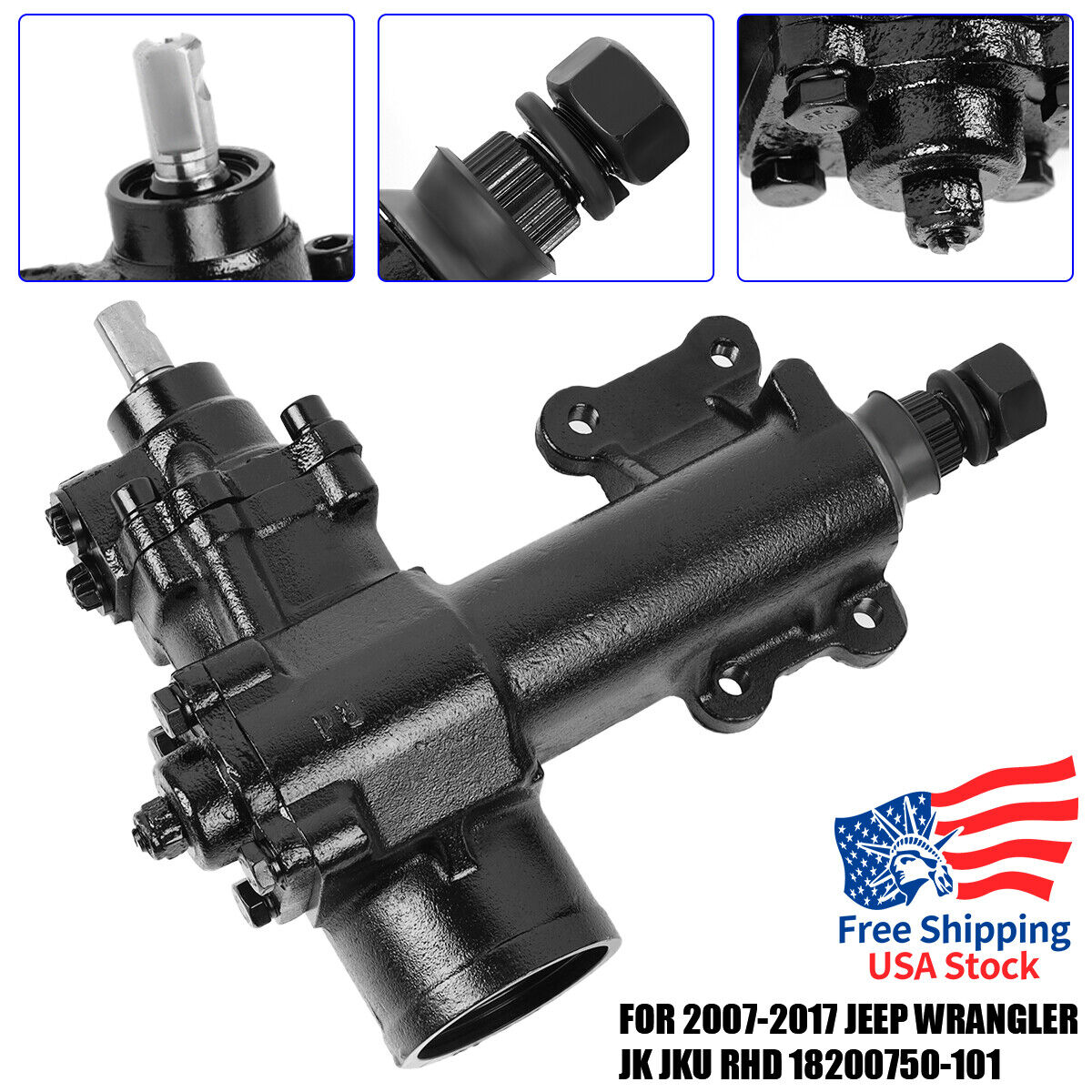 Right Hand Drive Power Steering Gear Box For 2007-17 Jeep Wrangler 82-00750AN