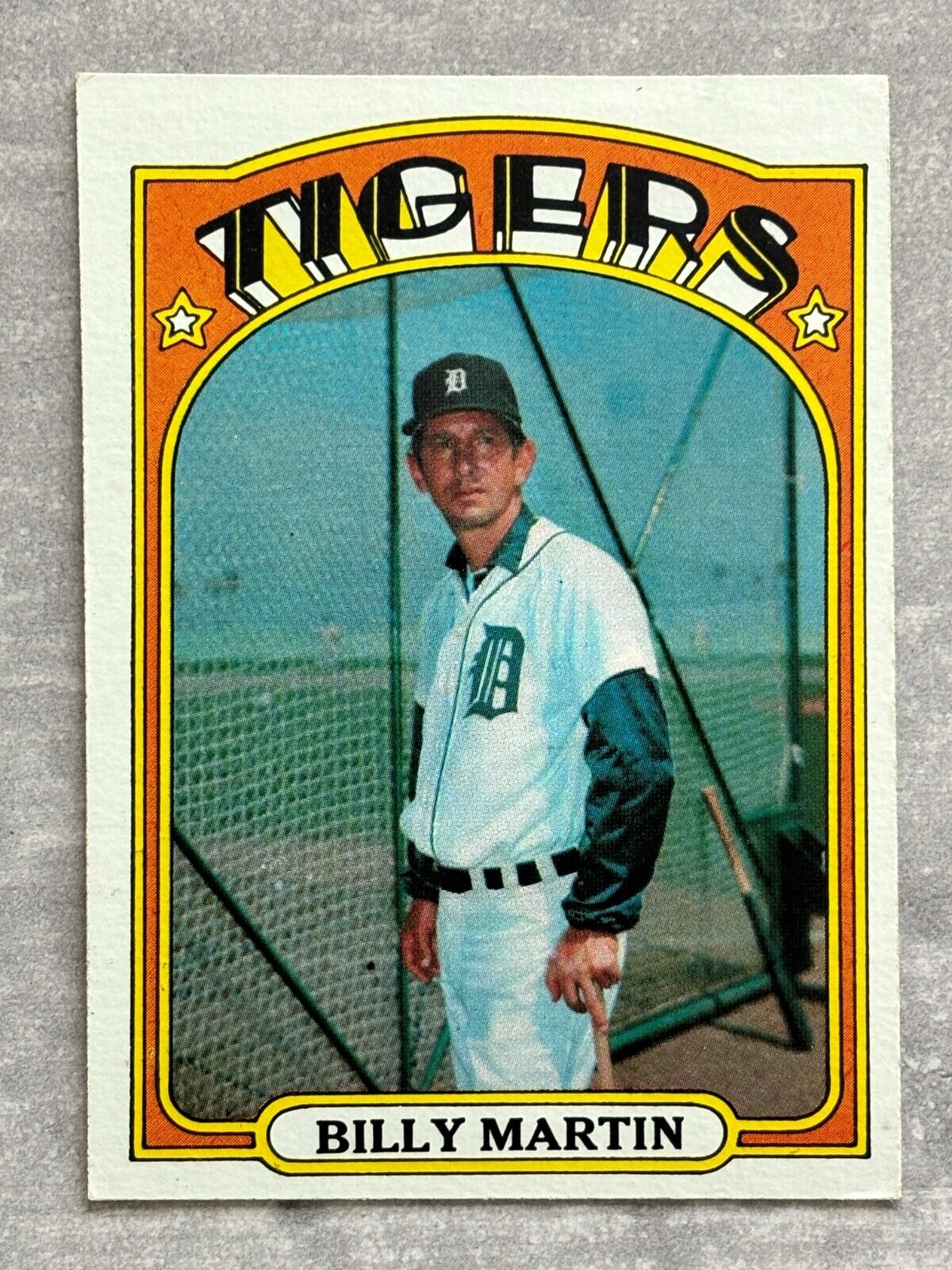 1972 Topps BILLY MARTIN Tigers \