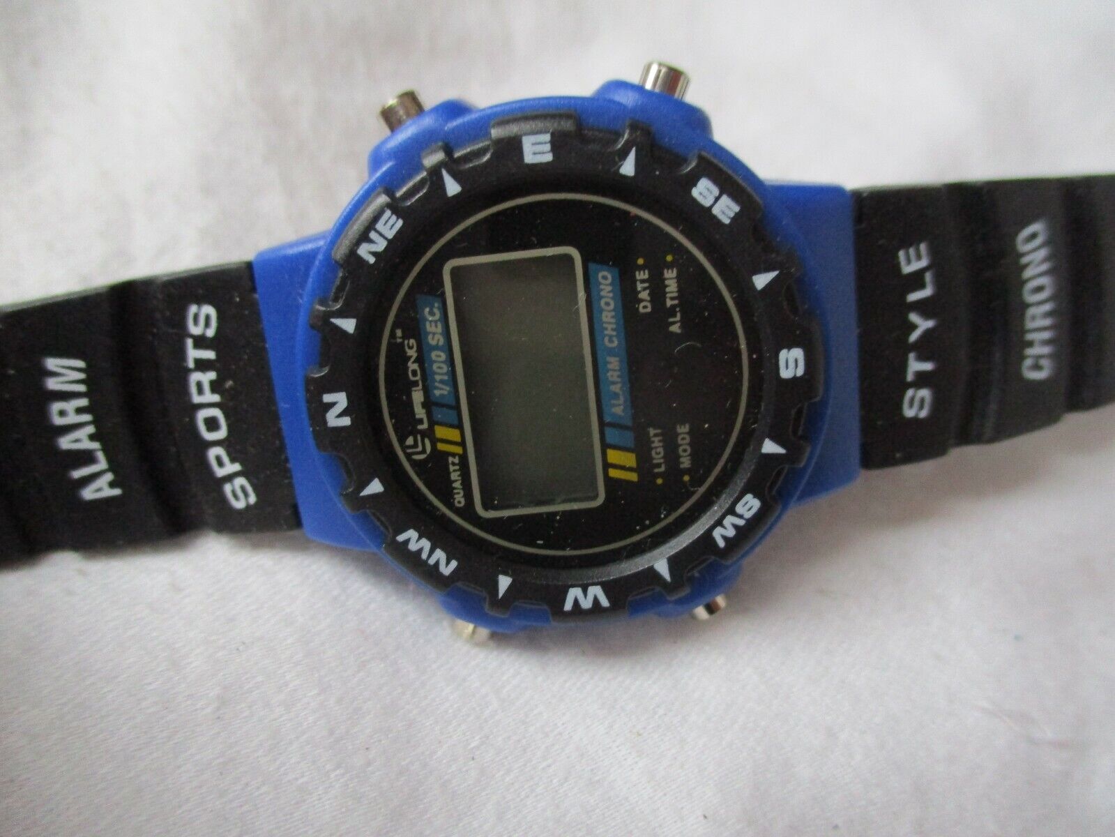 Lifelong Sports Style Digital Watch Alarm Chrono 1/100 Sec. Blue & Black