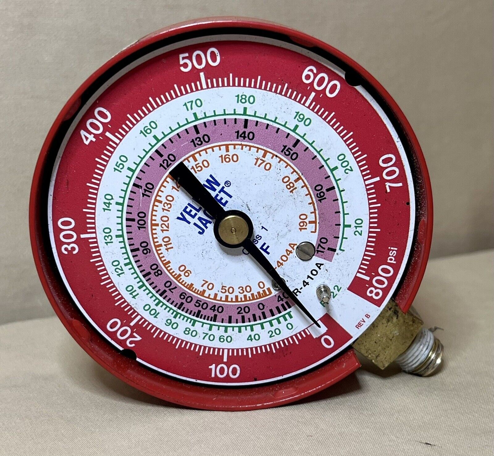 Ritchie Engineering Co., Inc. YELLOW JACKET RITCHIE LIQ/FILLED RED GAUGE F-404A