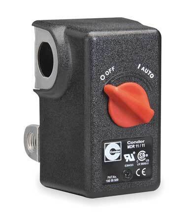 Condor Usa 11Gc2x Pressure Switch, (4) Port, 1/4 In Fnpt, Dpst, 25 To 160 Psi,