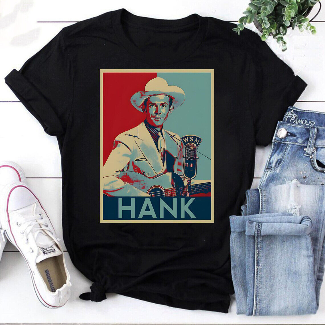 Vintage Hank Williams Black Short Sleeve T-Shirt PF91130