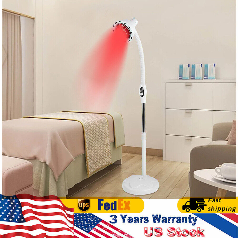 275W IR Infrared Red Heat Therapy Light Therapeutic Lamp Floor Stand Pain Relief