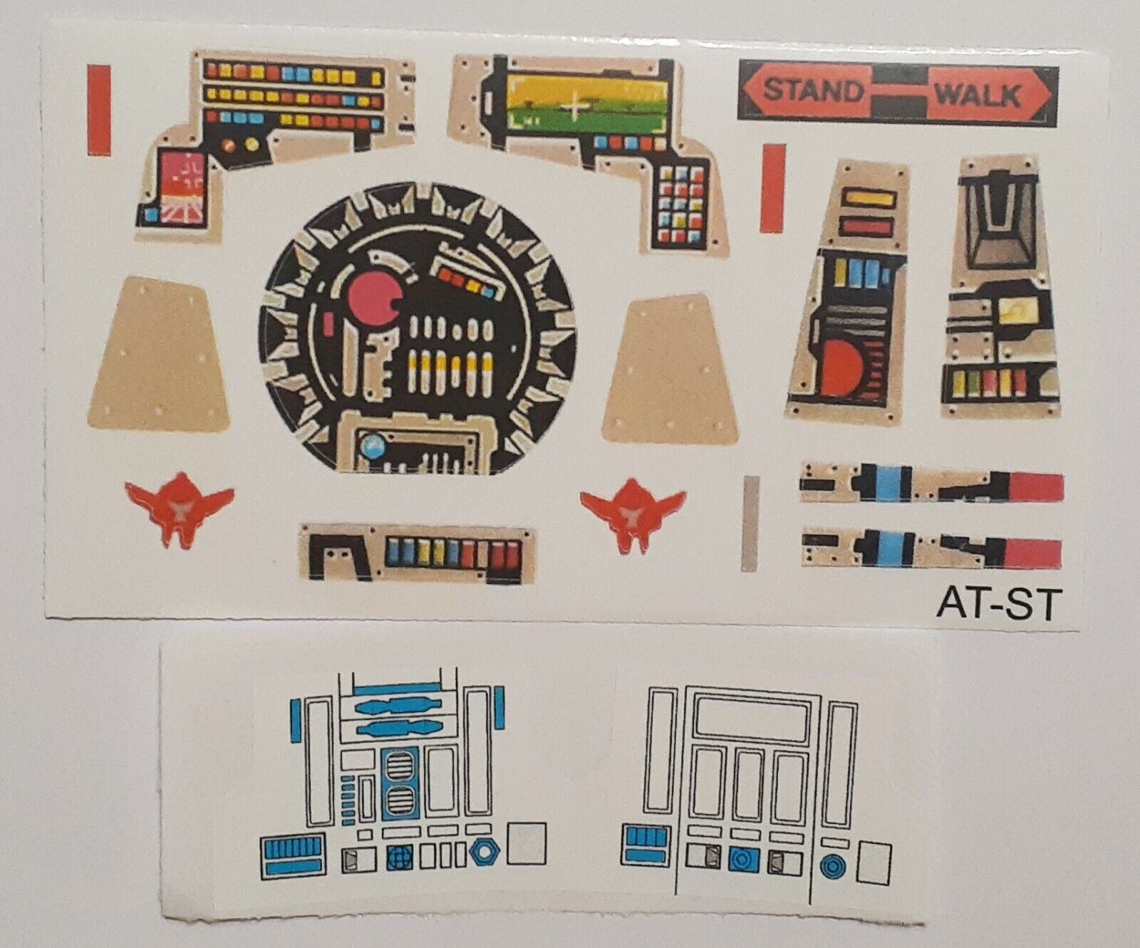 Vintage Star Wars AT-ST Replacement Toy Stickers - Peel & Stick - No Need To Cut