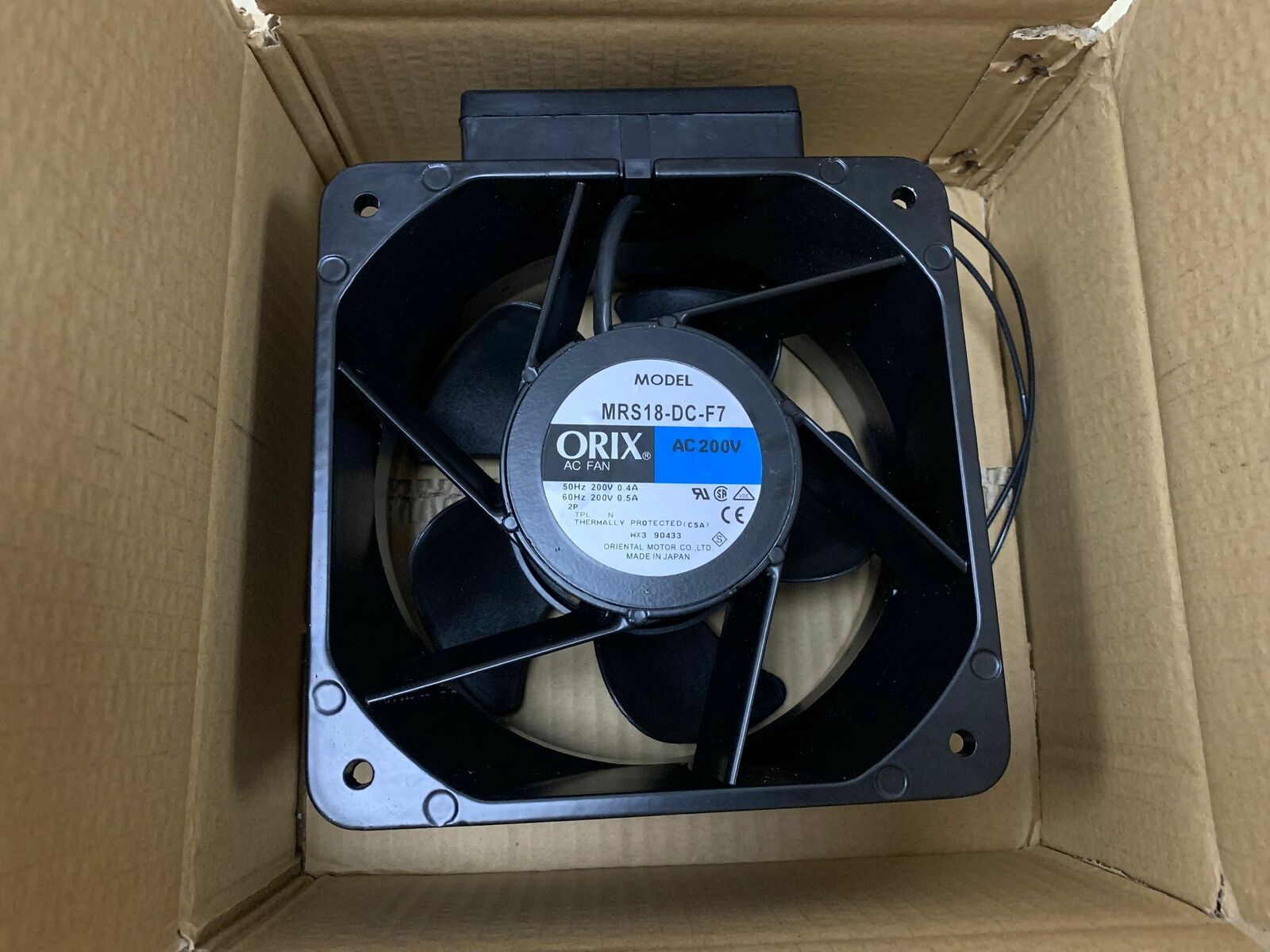 ORIX MRS18-DC-F7 Inverter cooling fan AC200V 0.4/0.5A 70/77W