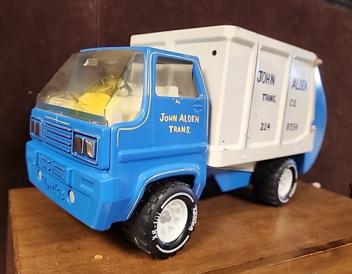 Vintage Tonka Pressed Steel Blue/White Garbage Truck-Fully Functional