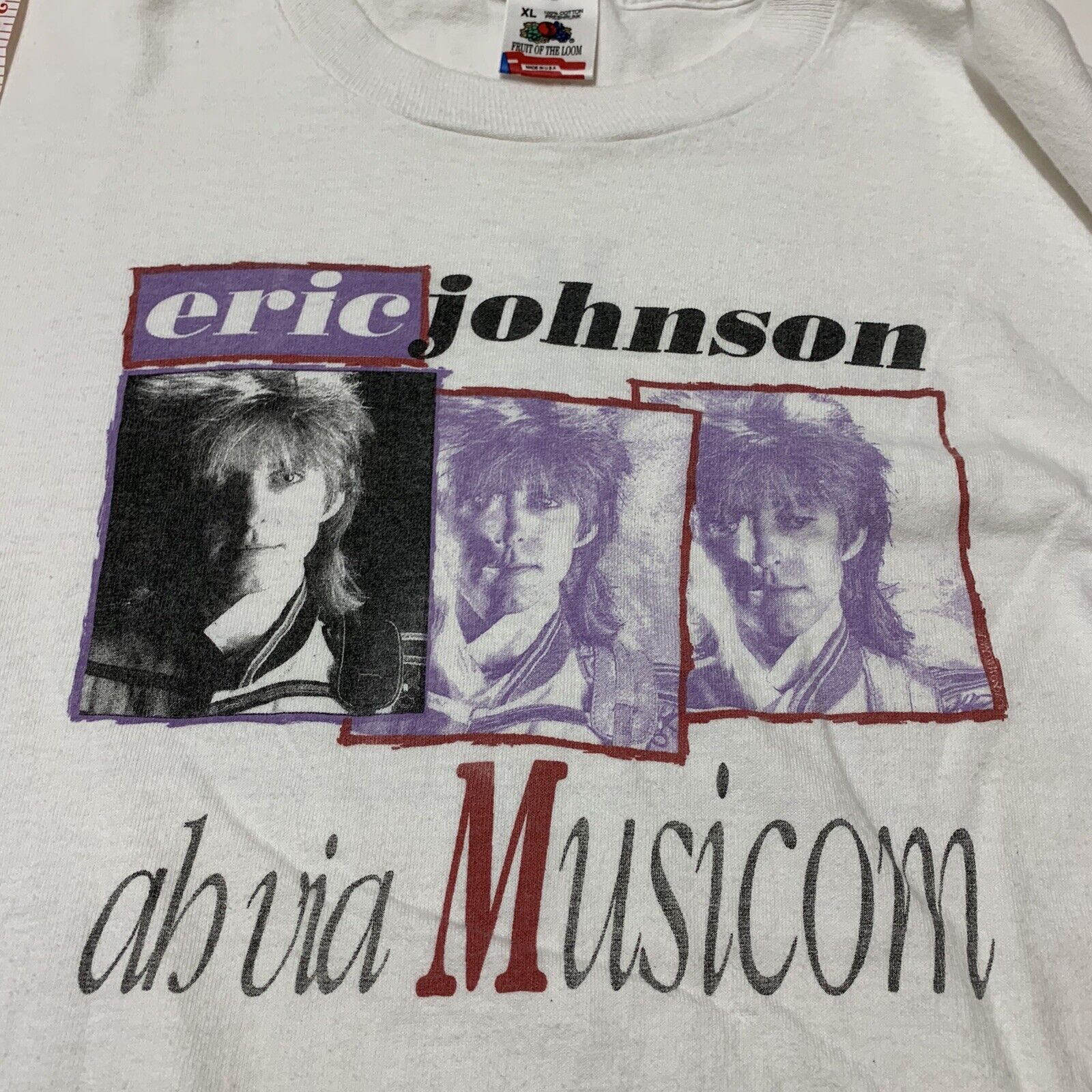 Vintage Eric Johnson Shirt Jazz Blues Cliffs of Dover Guitar Hero 90s Rock Band