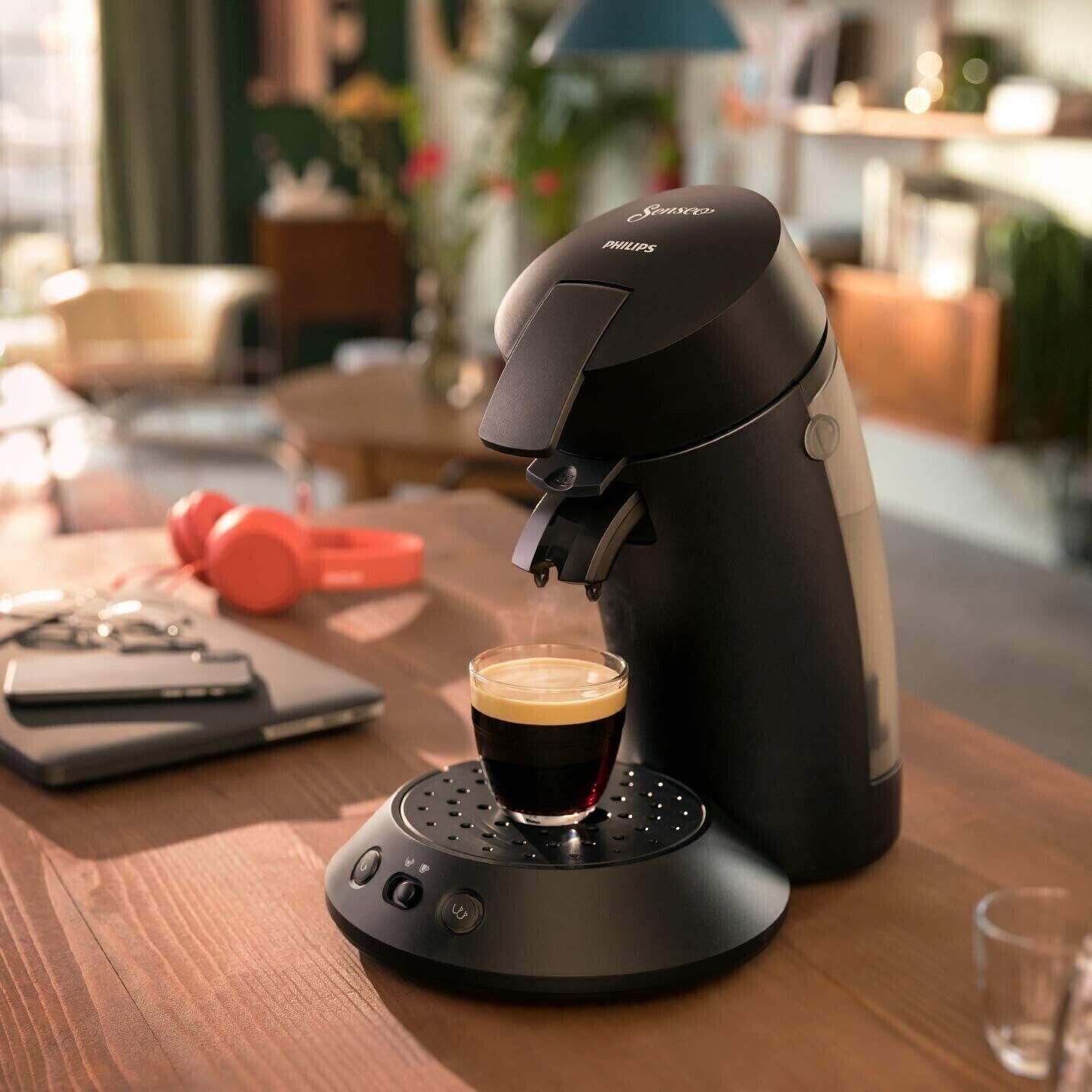 Philips Senseo Original Plus Single-Dose Coffee Maker, Black Intensity Selection