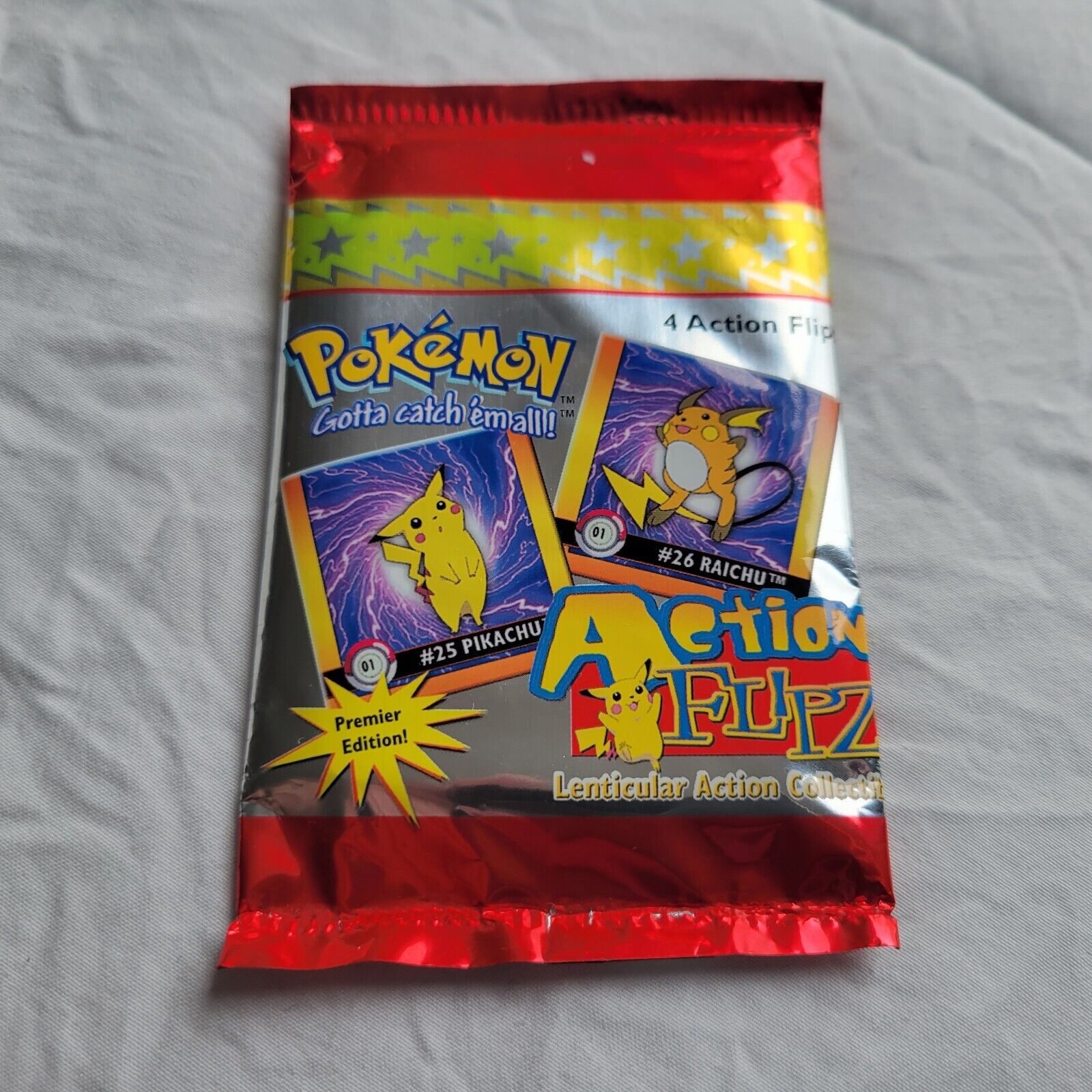 Pokemon Action Flipz Premier Edition 4 Card 1999 SEALED Nintendo Artbox Unopened