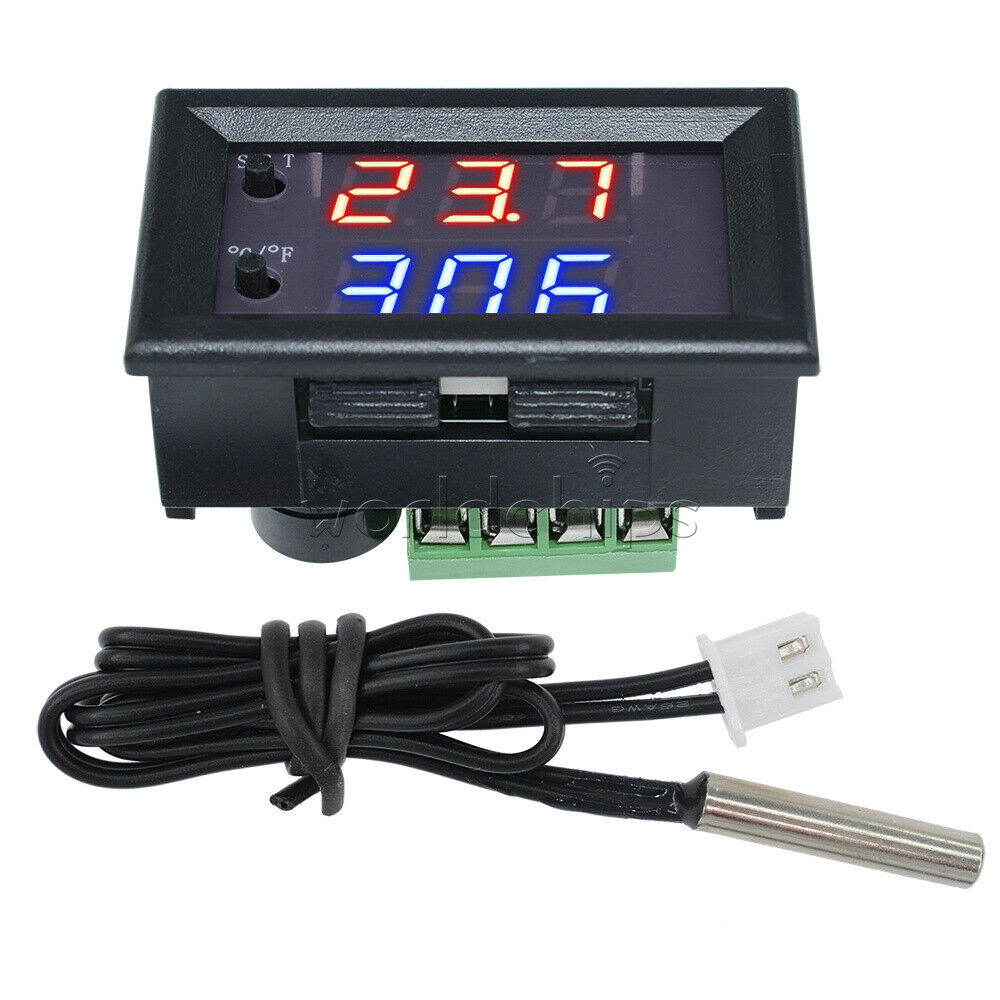 1-10Piece DC12V W1209WK Digital Thermostat Temperature Control+NTC 10K Sensor US