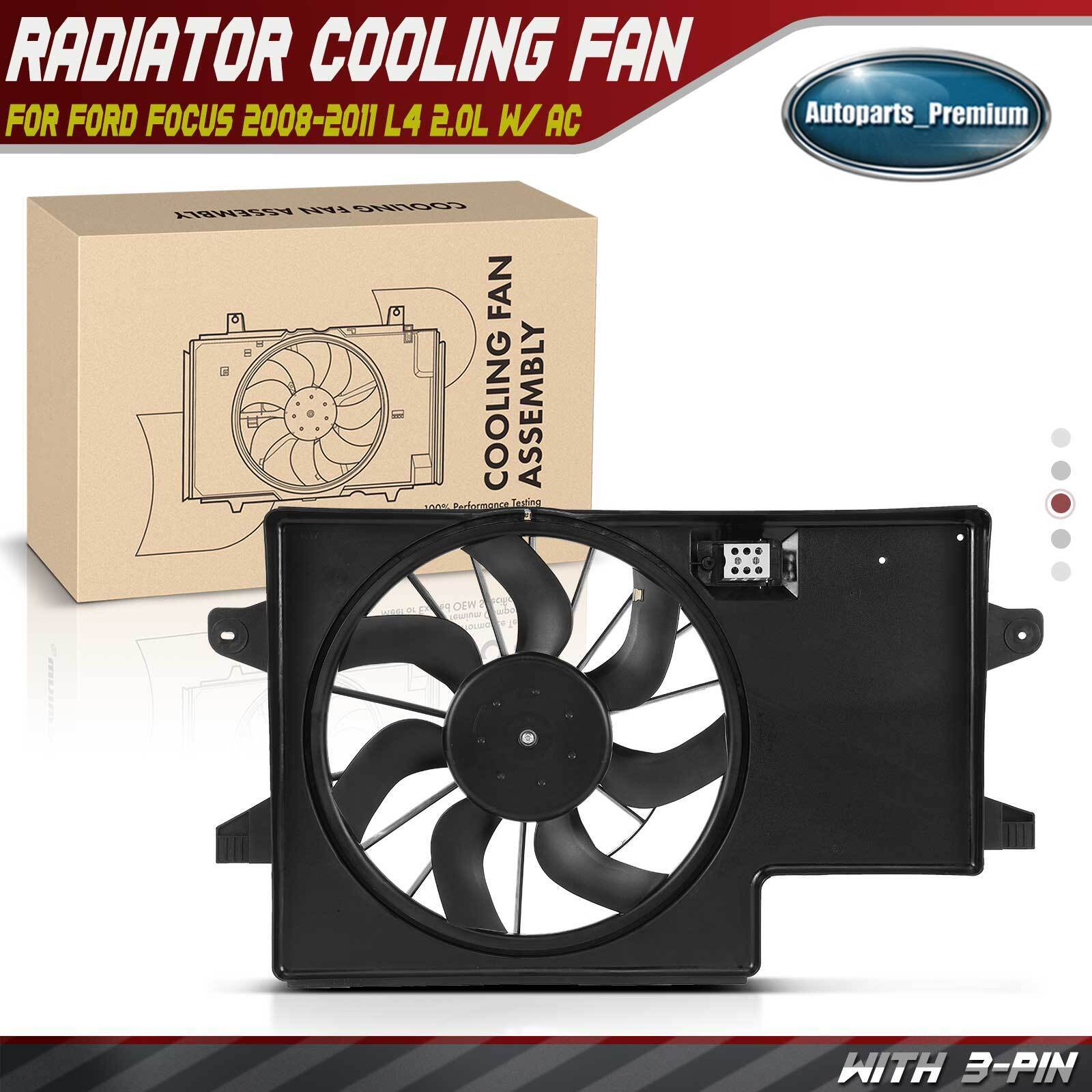 Radiator Cooling Fan Assembly for Ford Focus 2008-2011 2.0L w/Air Conditioning