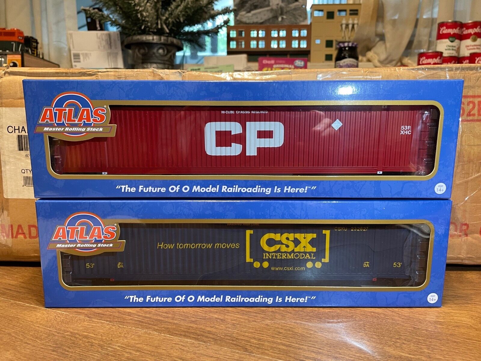 Atlas O TWO 53\' Containers from Assortment: CSX-7 and CP-8 NEW w/Pins