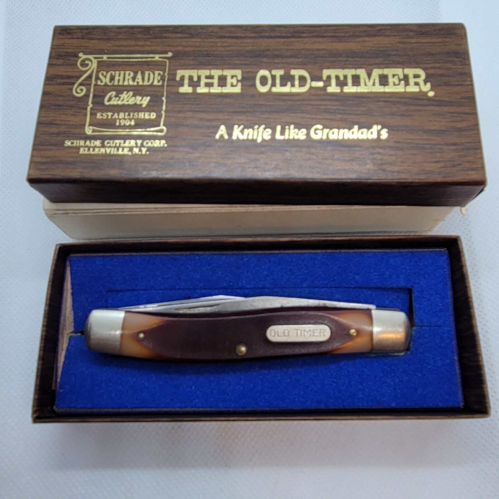 Vintage Schrade Old Timer 770T 2 Blade Folding Pocket Knife in Original Box 