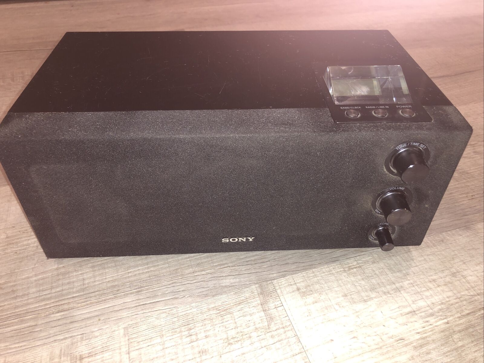 Sony ICF-M1000 Black Synthesized AM FM Clock Table Radio Digital Excellent