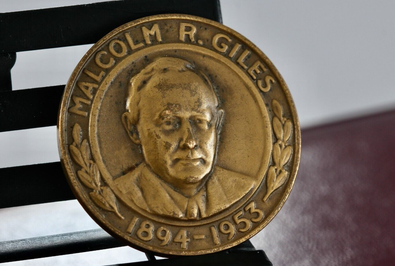 Vintage Loyal Order of Moose Malcolm Giles Memorial Bronze Award Medal Token