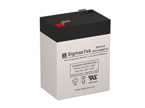 Sentry Battery PM655 6 Volt 4.5 Amp Hour SLA battery Replacement by SigmasTek