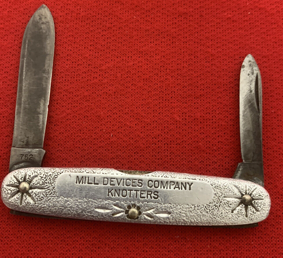 Vintage Schrade Walden Aluminum Knife-Mill Devises Company Knotters-Gastonia,NC