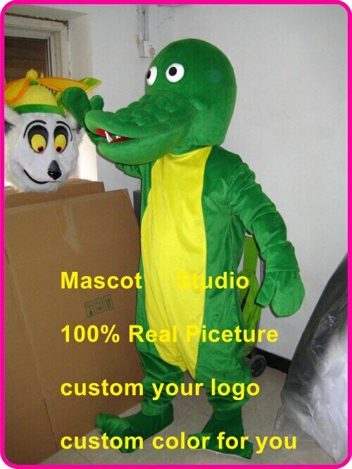 Aligator Mascot Costume Suit Cosplay Party Game Dress Unisex Halloween Adult New