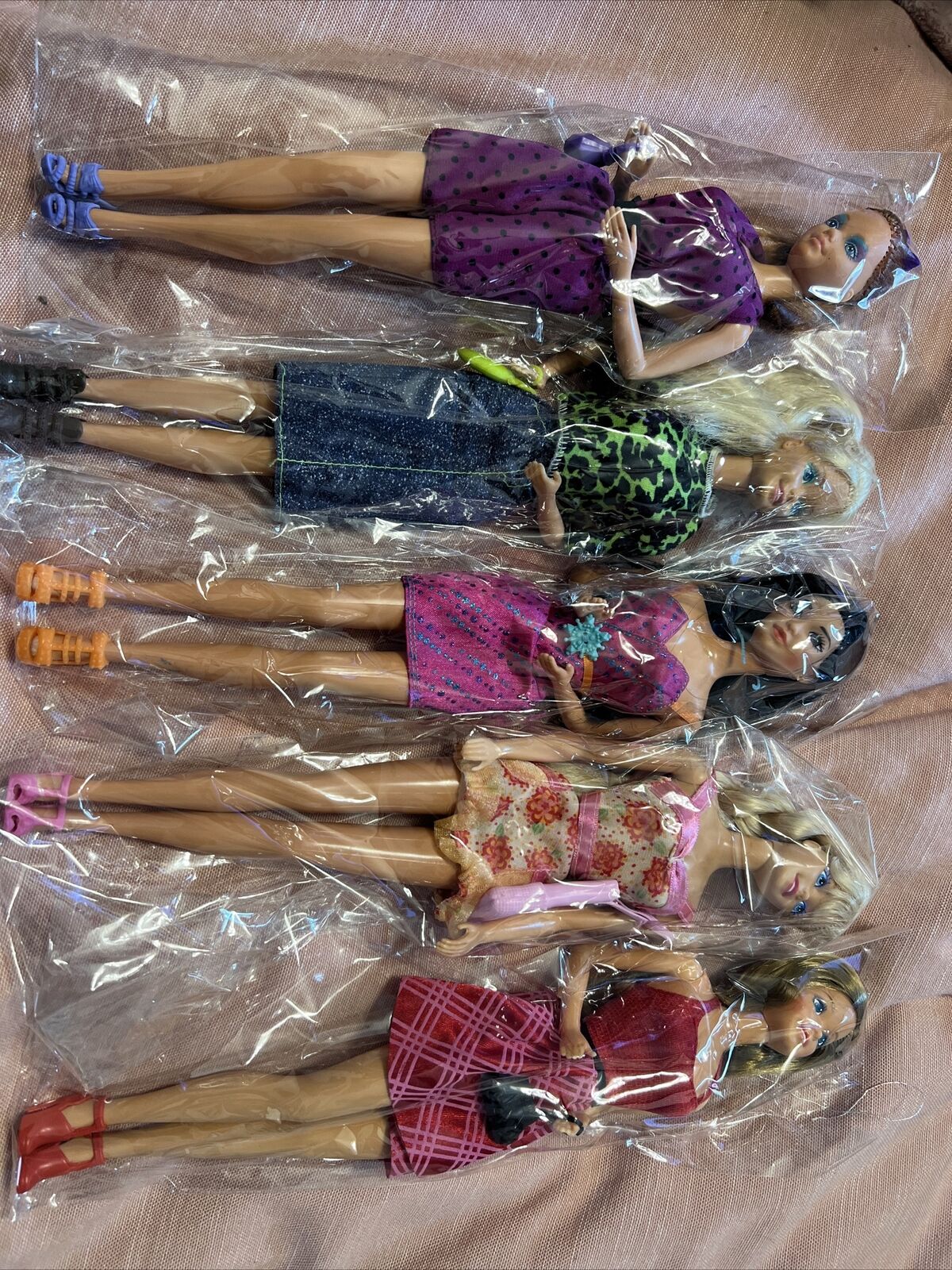 Lot Of 5 Vintage Mattel Barbie Dolls