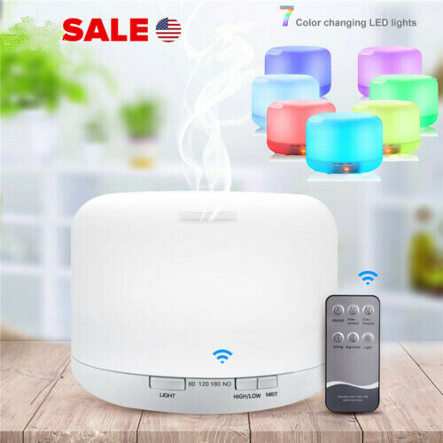 500ML Aroma Air 7 LED Essential Oil Diffuser Ultrasonic Aromatherapy Humidifier