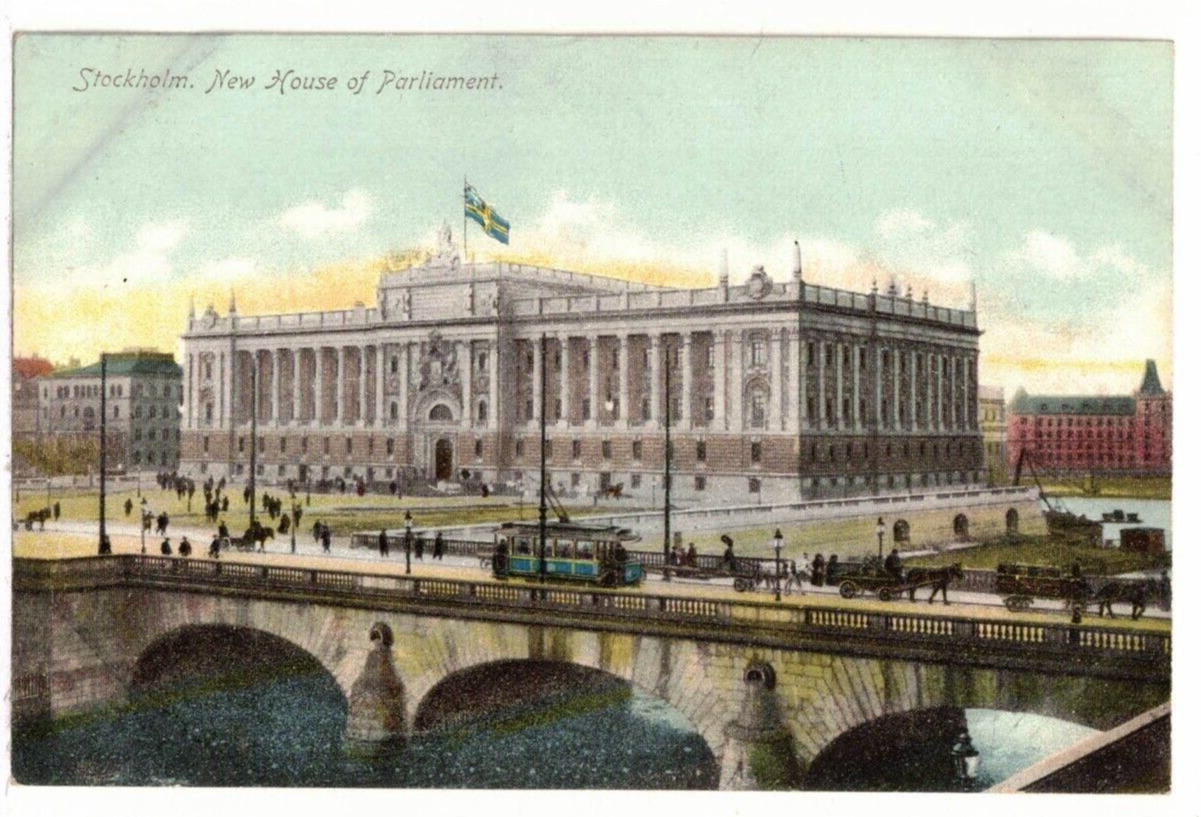c1905 UDB PC: New House of Parliament – Stockholm, Sweden