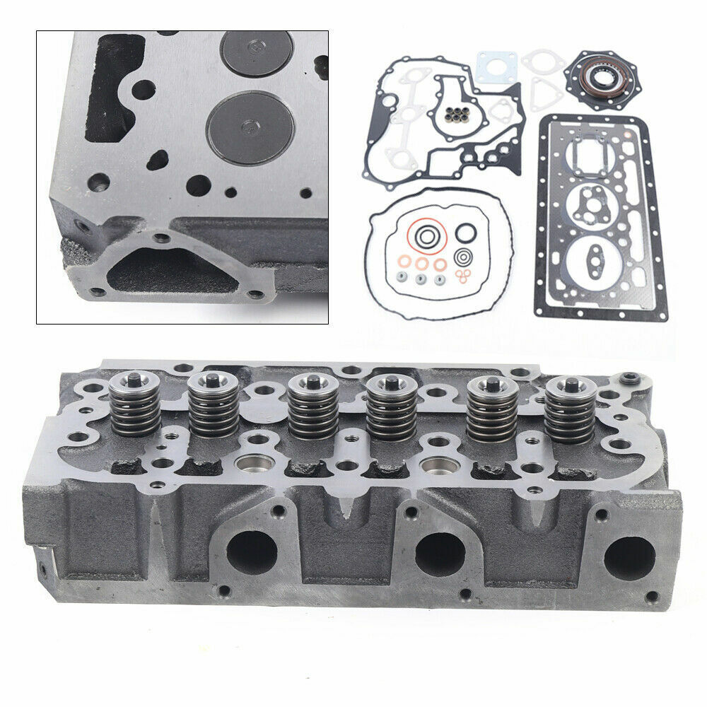 D902 Complete Cylinder Head & Gasket Set for Kubota D902-EF01 Engine Bobcat MT55
