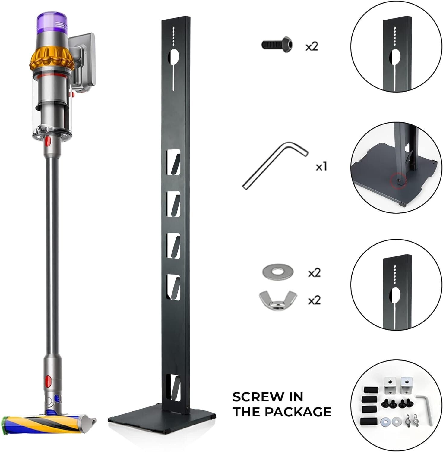 Docking Station Organizer - Vacuum Stand and Attachment Holder