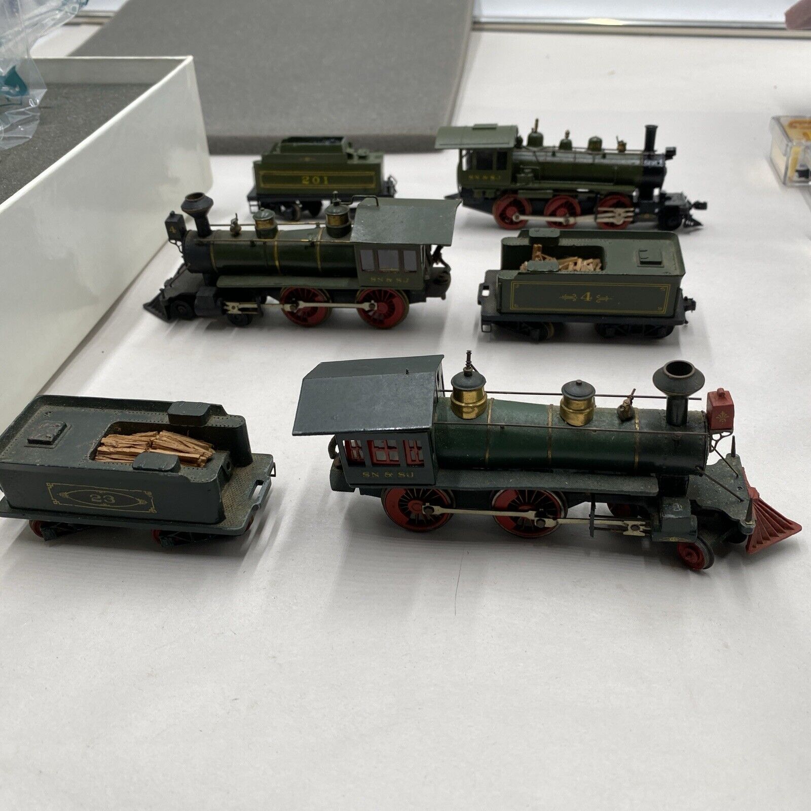 Rare Mantua Ho Scale Locomotive Set Of 3 4-4-0 , 4-4-0 , 2-6-0 Metal Vintage