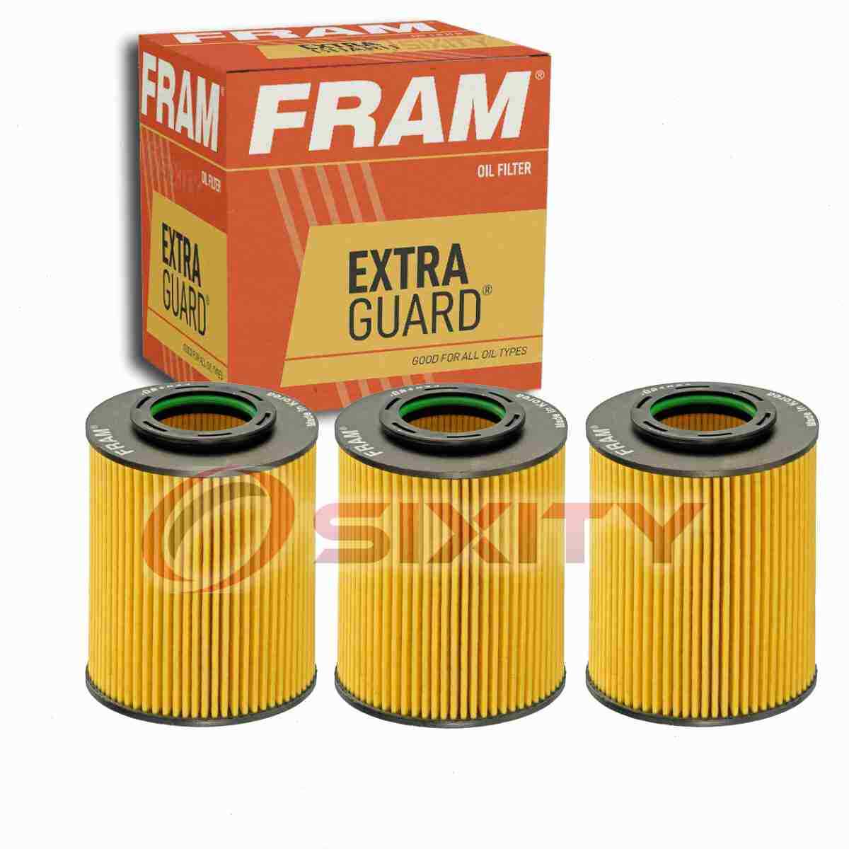 3 pc FRAM Extra Guard CH10323 Engine Oil Filters for V30-1326 TL25646 PF2148 jb