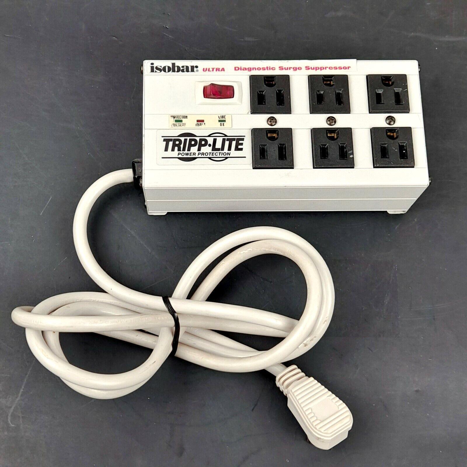 Isobar Ultra 6 Tripp Lite 120V Diagnostic Surge Protector 6ft - Tested & Passed