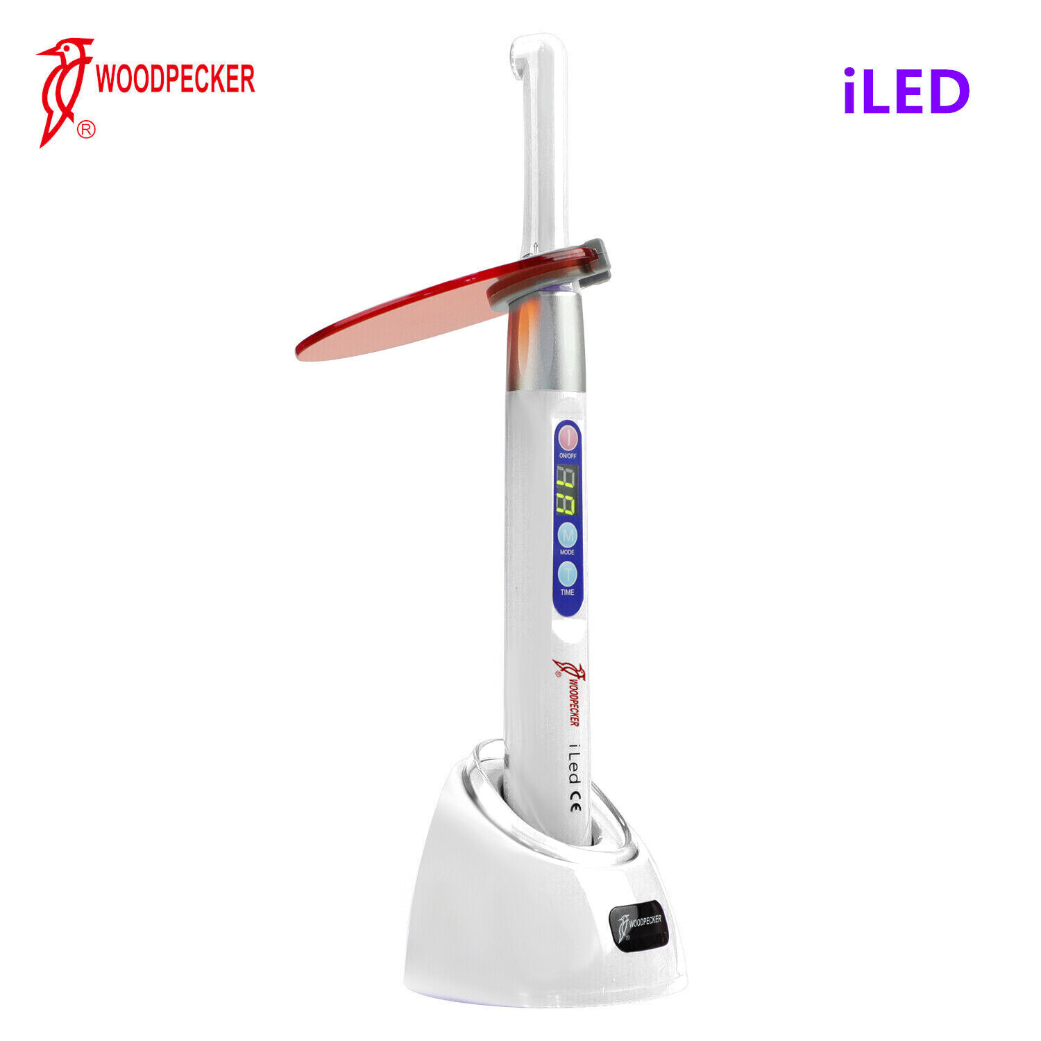 100% Genuine Woodpecker iLED Dental Curing Light Lamp 1 Sec Resin Cure 2600mw/c㎡
