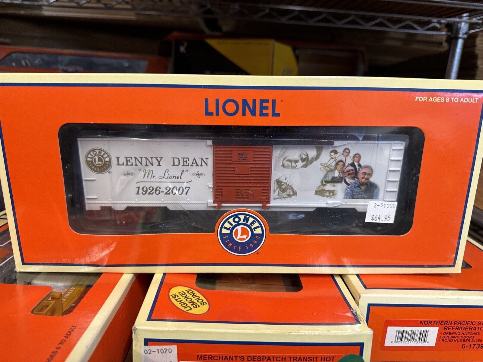 LIONEL 6-39299 LENNY DEAN COMMORITIVE BOX CAR NEW IN MINT BOX