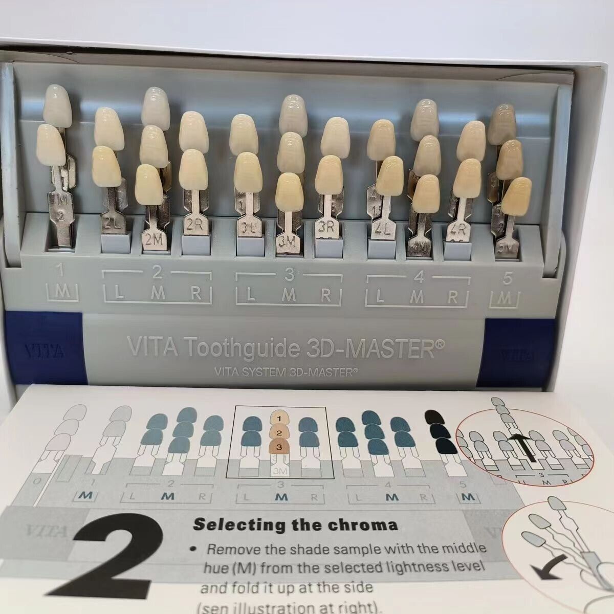 1 Set VITA 29 Colors Resin Dental Toothguide 3D Master With Bleached Shade Guide