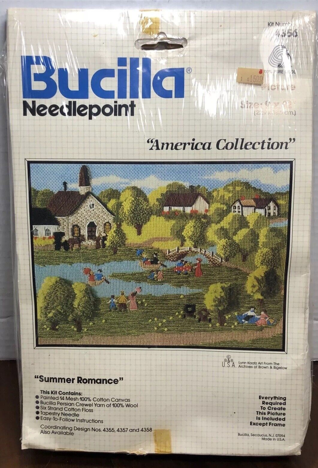 Vintage Bucilla Needlepoint Kit 4356 America Collection Summer Romance Sealed