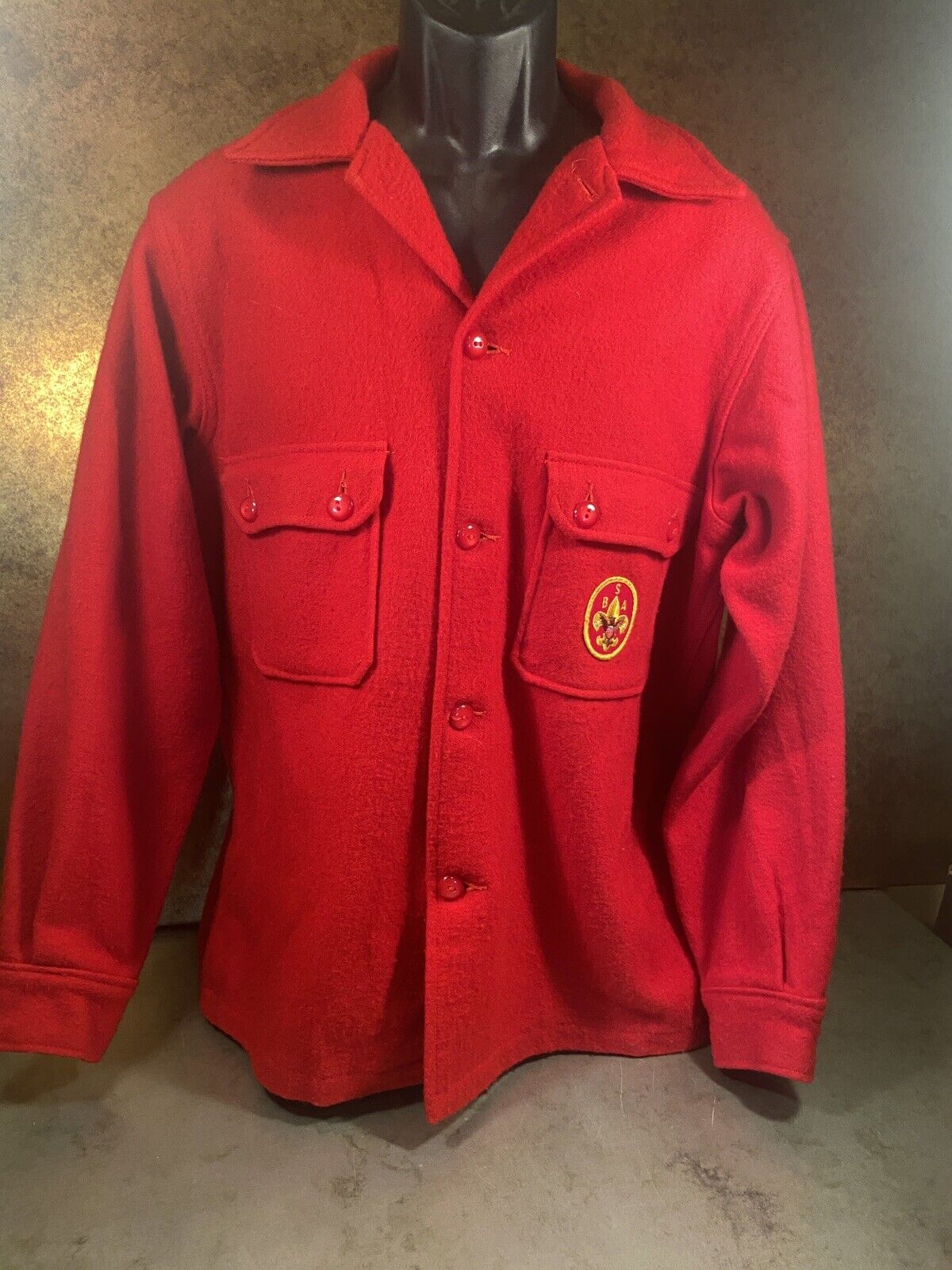 BOY SCOUTS 553 RED WOOL JACKET 42 MINT CONDITION