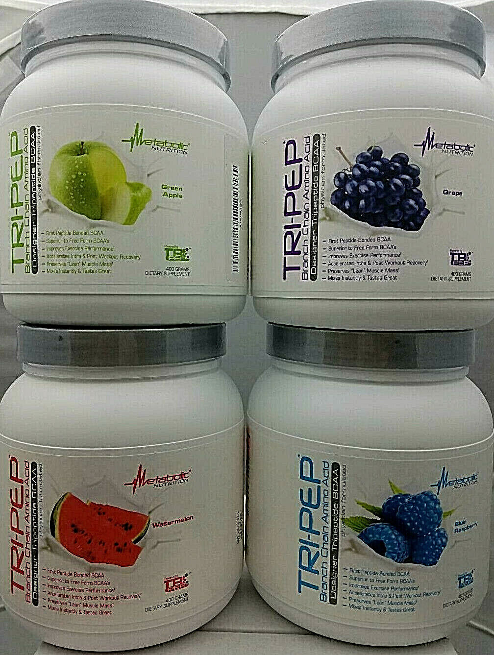 BRANCH CHAIN AMINO ACIDS TRI PEP (TRIPEPTIDES) BCAA-SAMPLES OR 400g (40 SERVE)