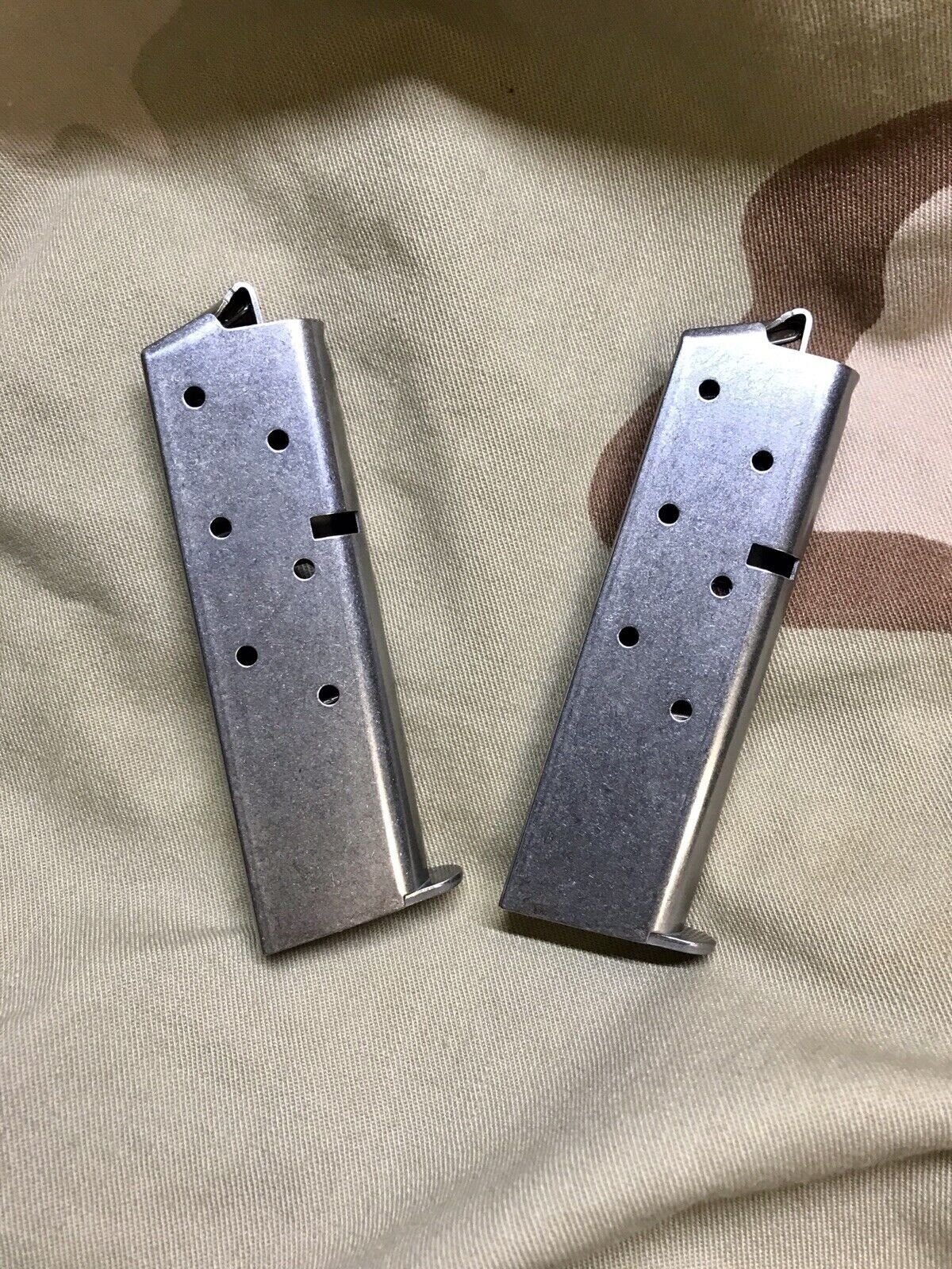 2-PACK Fits Colt Mustang Plus II & Government 380acp 7rd Stainless Mag