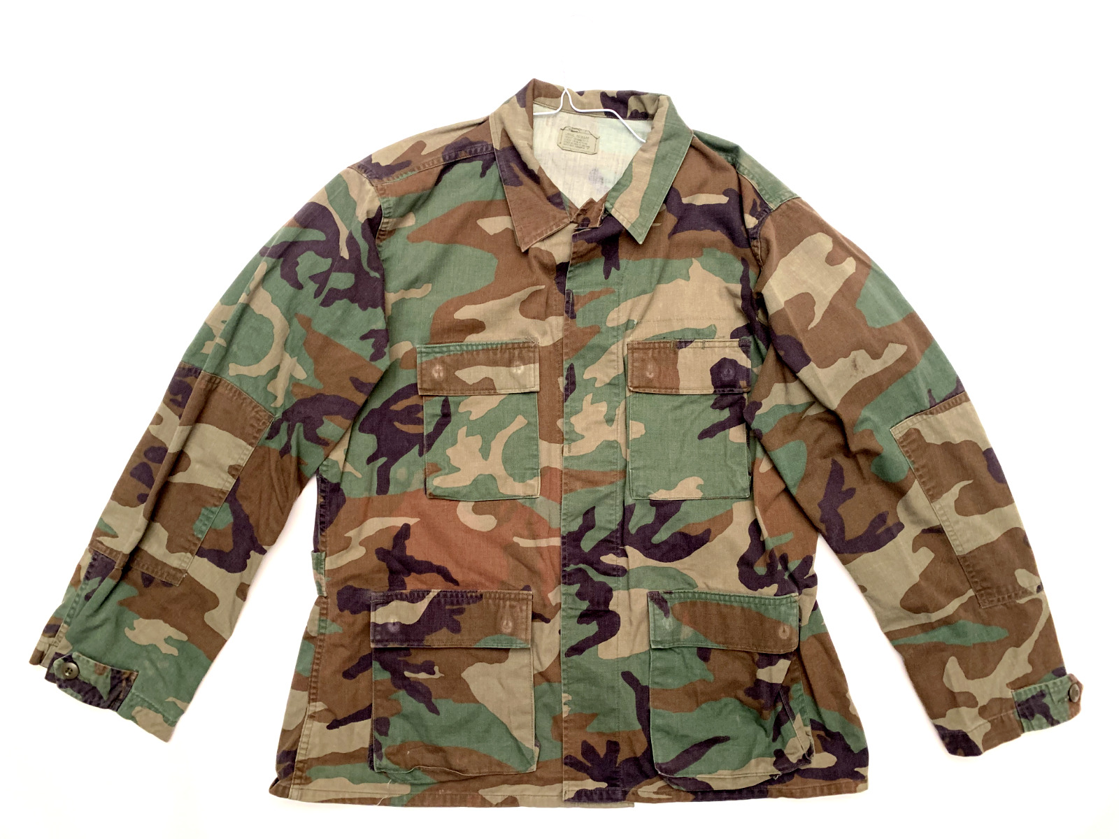 US ARMY Military Woodland Camouflauge Combat Pattern Coat Jacket - Large Regular