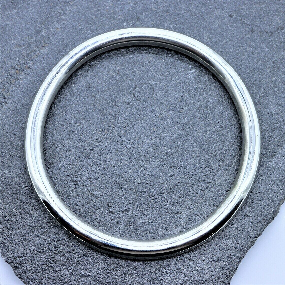 SUPER MASSIVE HEAVY 1G 7.25mm Thick Chunky Solid Sterling Silver Bangle Bracelet