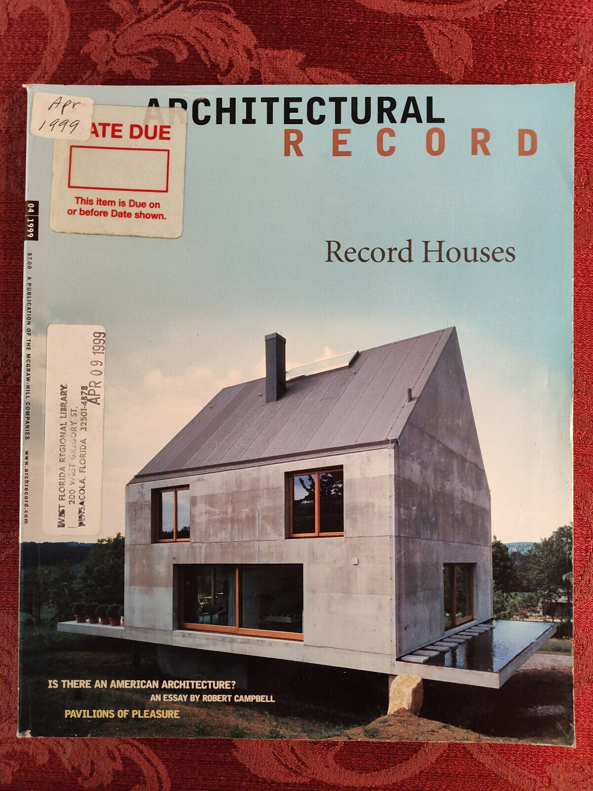 ARCHITECTURAL RECORD Magazine April 1999 Is There An American Architecture?