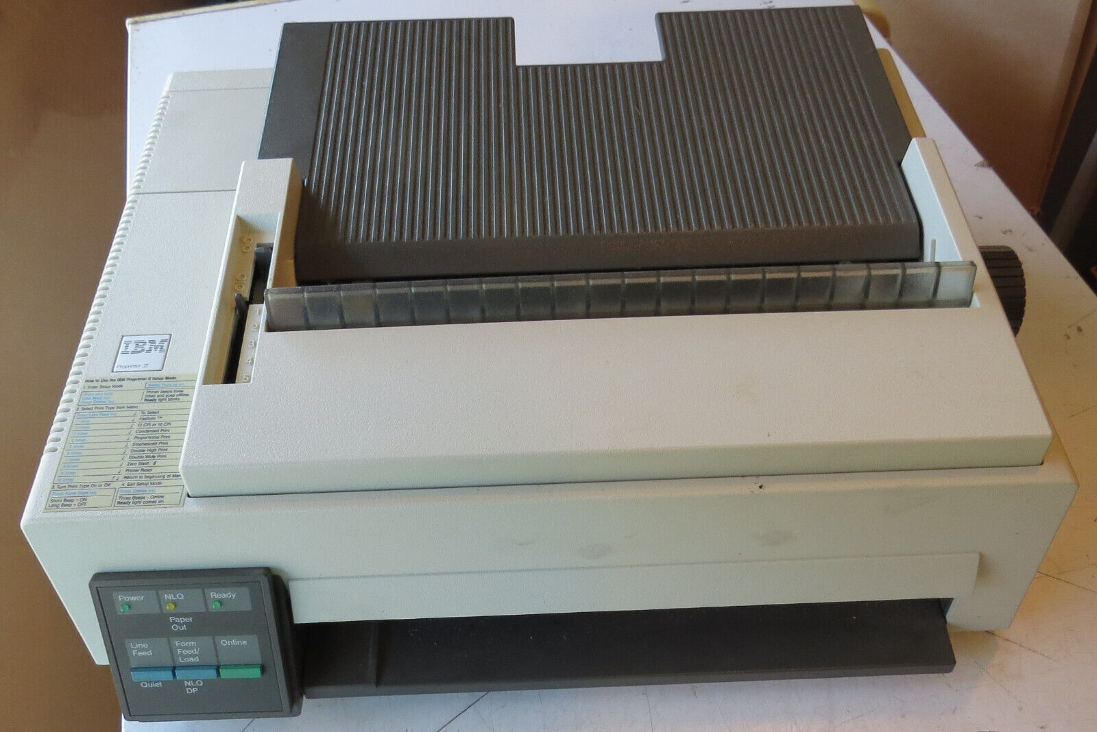 IBM ProPrinter II Dot Matrix Printer P/N 4201-001 1985 w/ Manual, Parts/Repair