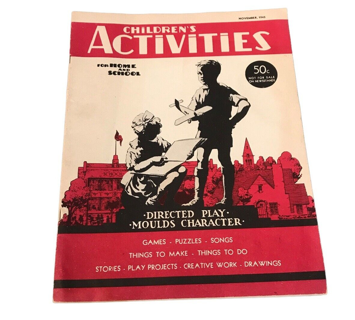 November 1945 Children\'s Activities Magazine Christmas W/ Daisy AD On Back Cover