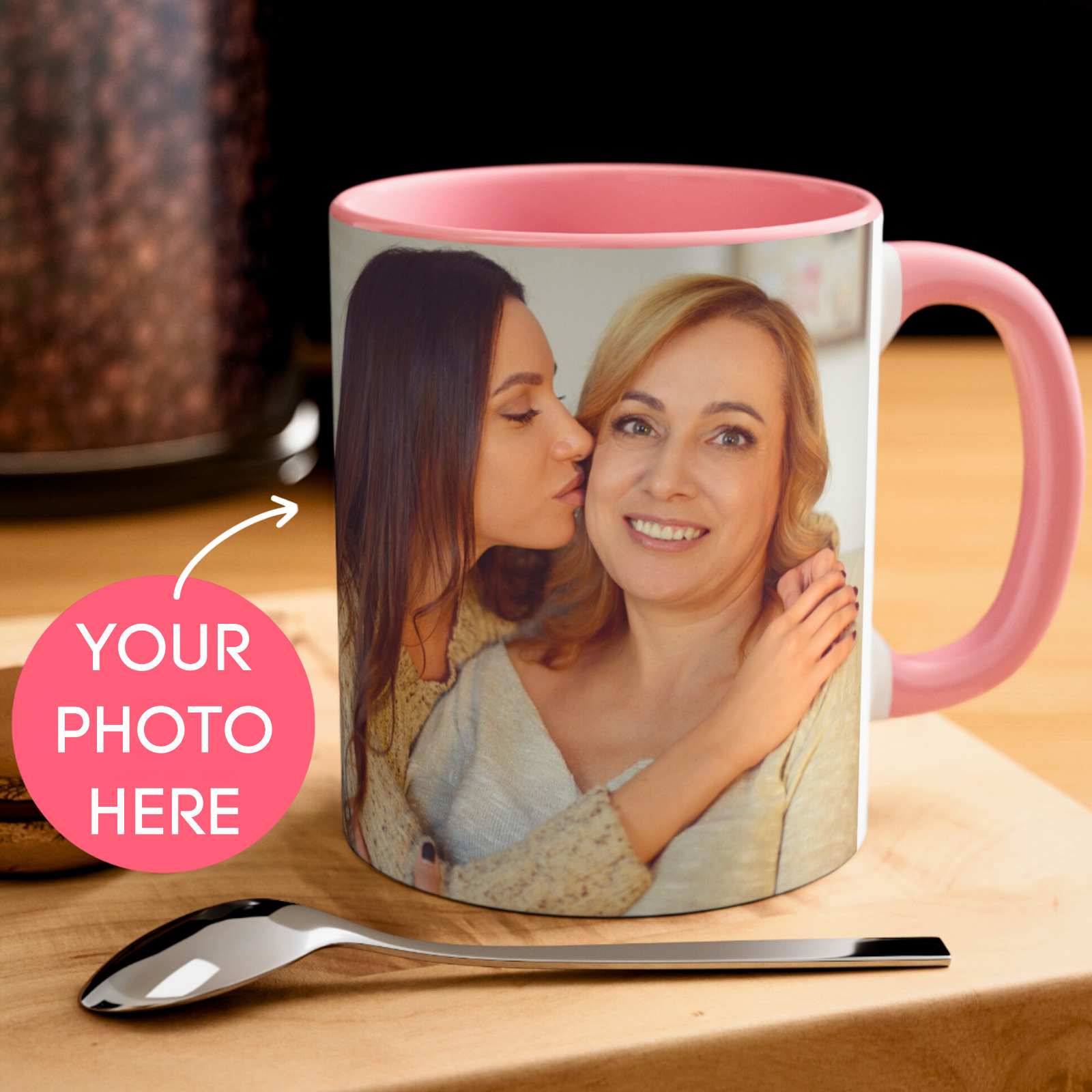 Personalized Mug Custom Text Photo Name Gift Coffee Happy Day Ceramic 11oz Cup