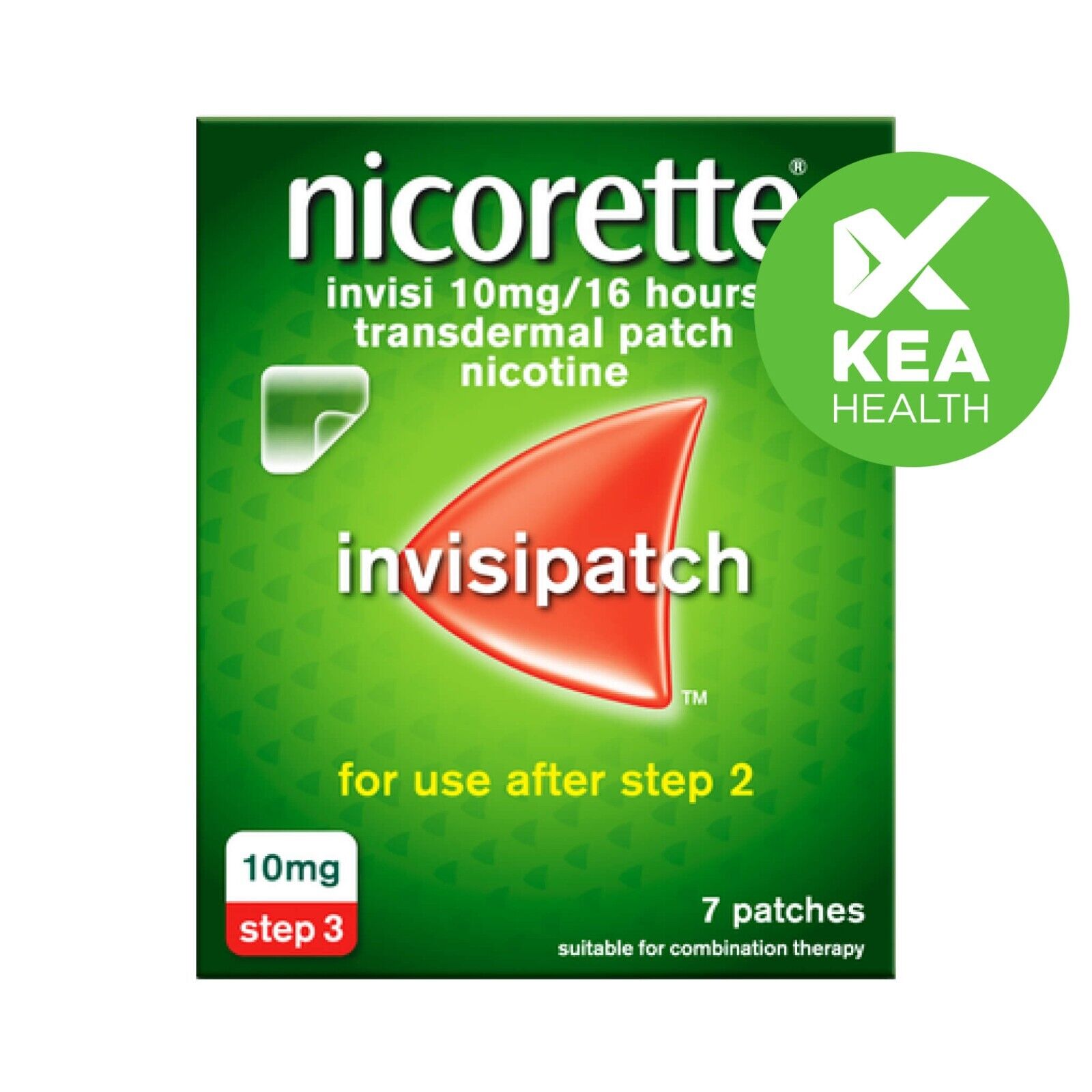 Nicorette Invisipatch Step 3 10mg - 7 Pieces - 1 box - Free US Shipping