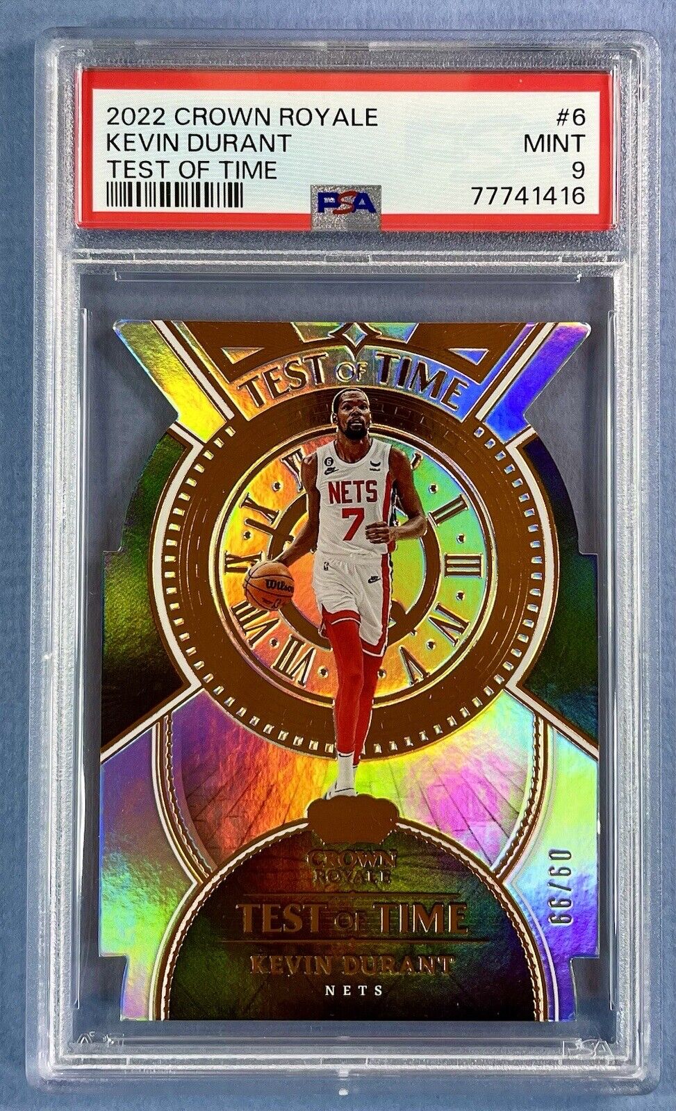 Kevin Durant PSA 9 Mint 2022 Panini Crown Royale Test Of Time /99 #6 *POP 1*