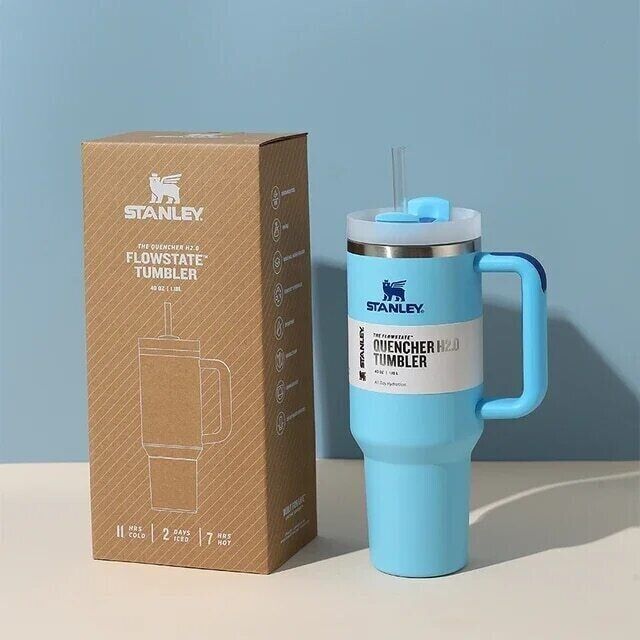 NEW BLUE Stanley 40oz H2.0FlowState Stainless Steel Vacuum Insulated Tumbler
