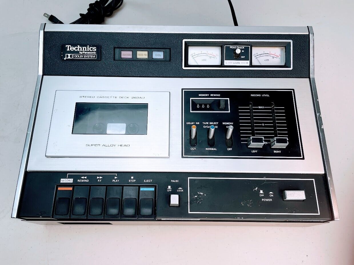 Vintage TECHNICS by Panasonic 1976 Cassette Deck RECORDER RS-263AUS DOLBY SYSTEM