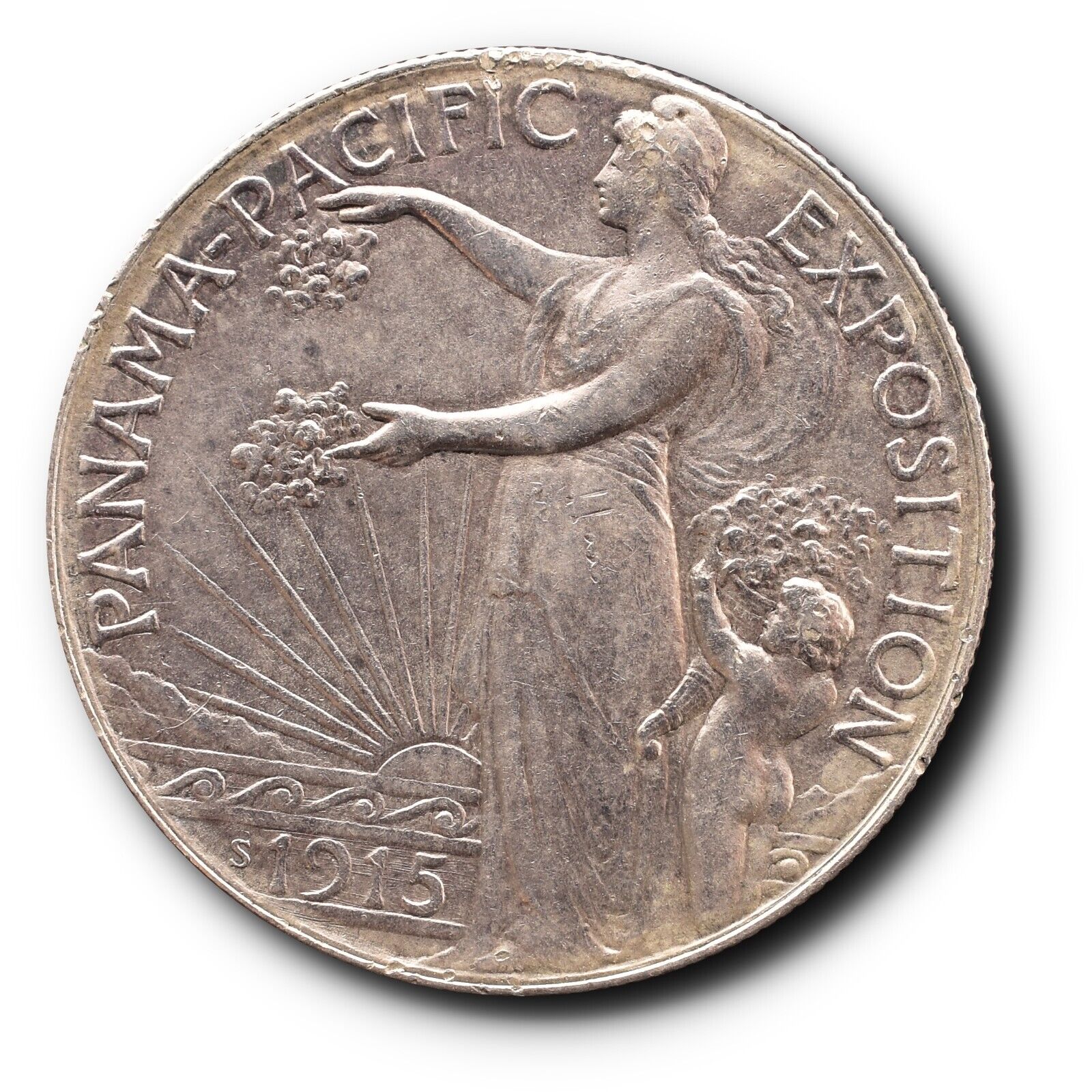 1915-S Panama-Pacific Pan Pac Exposition Half Dollar 50C