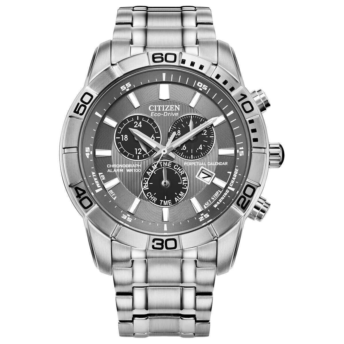Citizen Eco-Drive Brycen Chronograph Stainless Steel Men's Watch  BL5450-54H NWT
