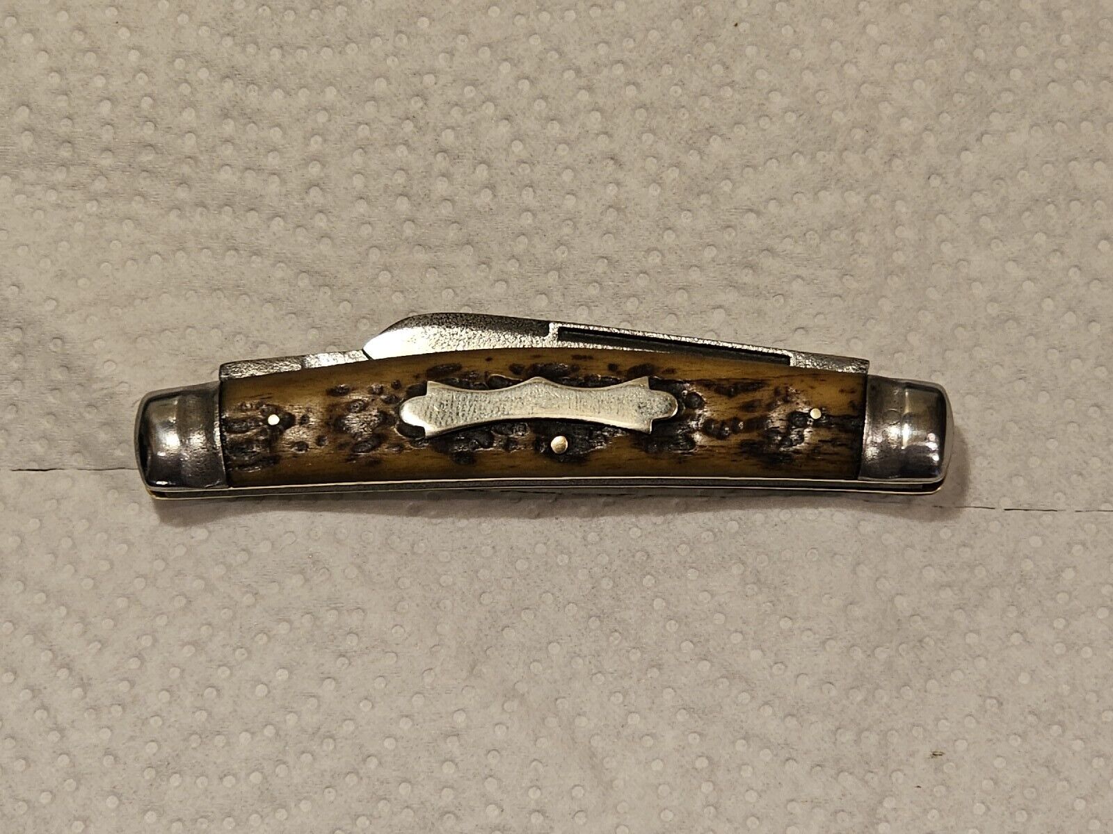 Antique 1915 Utica Cutlery Co.New York USA  Bone Handle 2 Blade Congress Knife.
